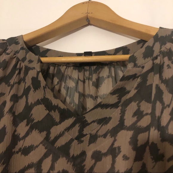 Express Leopard Print Dress Flowy Loose Modest - Picture 5 of 8